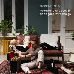 Pas Cher Lumière Magasin -Pas Cher Lumière Magasin 10030820 yy 0002 logo auna Vinylbox Plattenkoffer Nostalgie 30 LPs