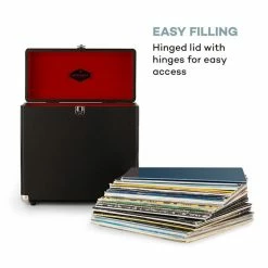 Tout neuf ⭐ Auna Flight Cases & Racks DJ TTS6 Valise à Vinyles Nostalgique 🥰 -Pas Cher Lumière Magasin 10030820 yy 0007 logo auna Vinylbox Plattenkoffer Nostalgie 30 LPs