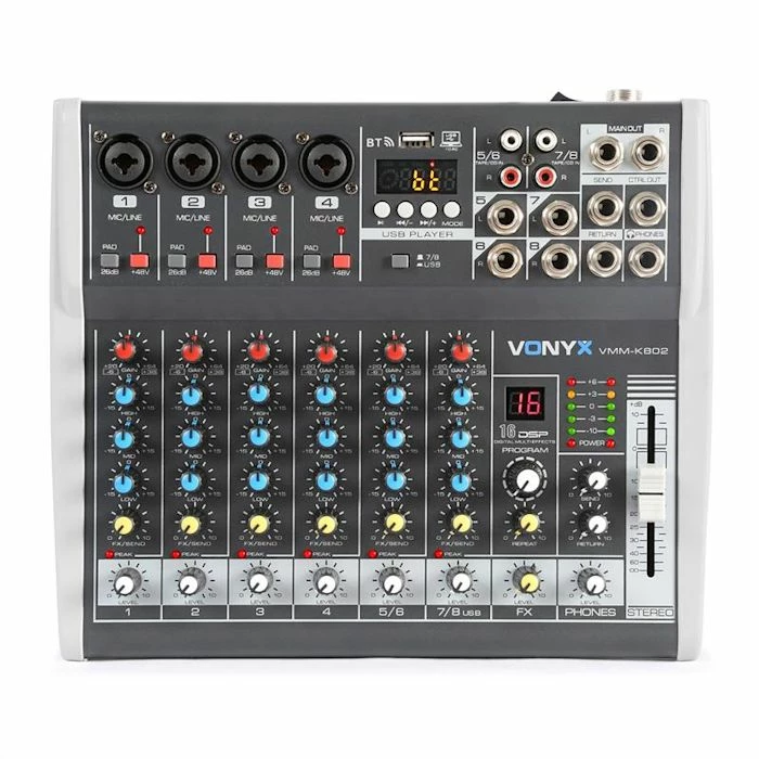 Sortie ⌛ Vonyx Tables De Mixage DJ VMM-K802 Mixeur 8 Canaux 👏 – Image 2